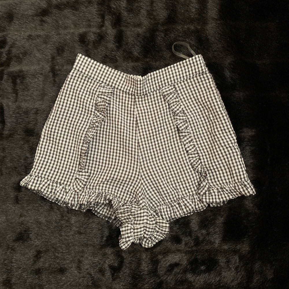 Black and white shorts